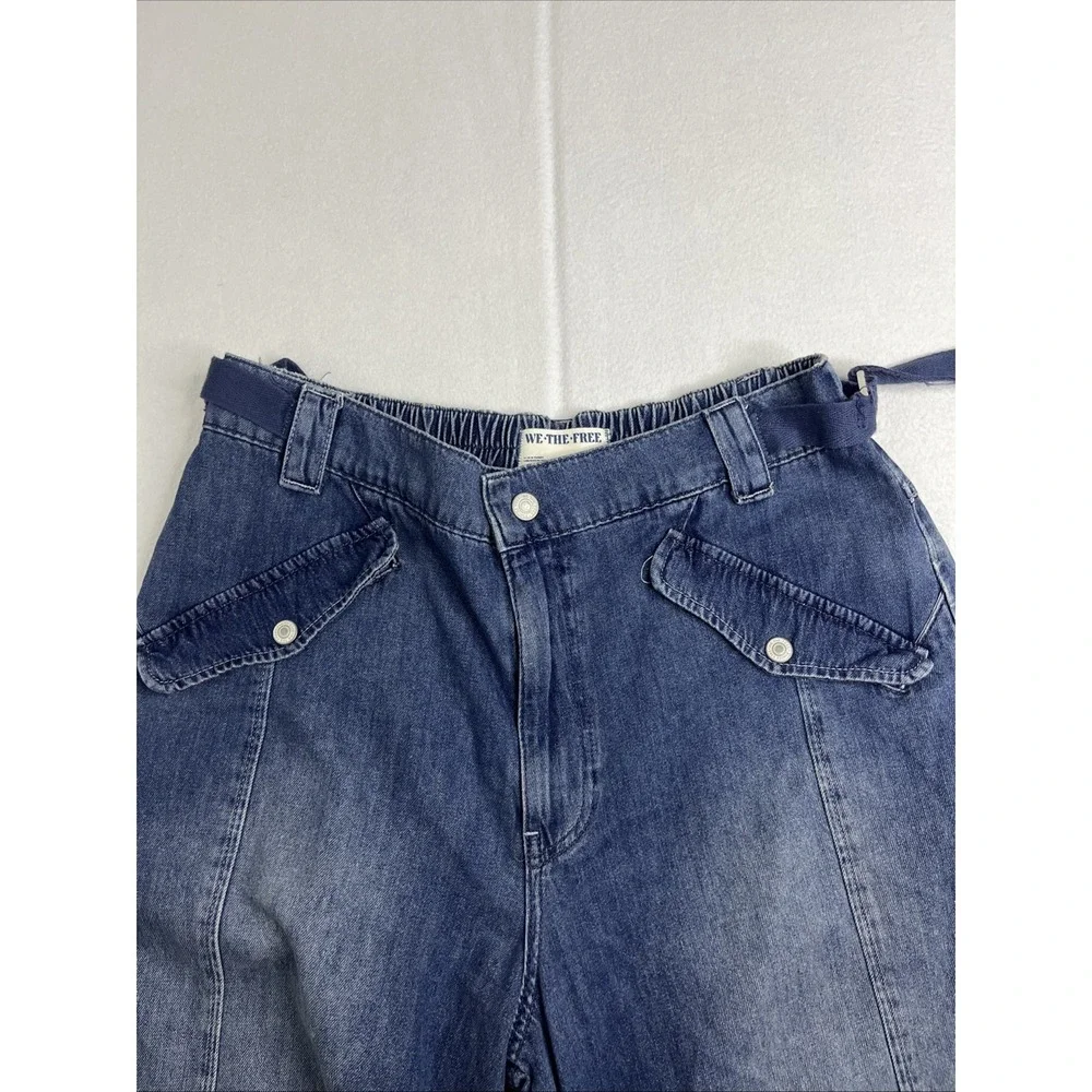 Free People We The Free In a Cinch Pull On Jeans Nashville Sky Blue Medium